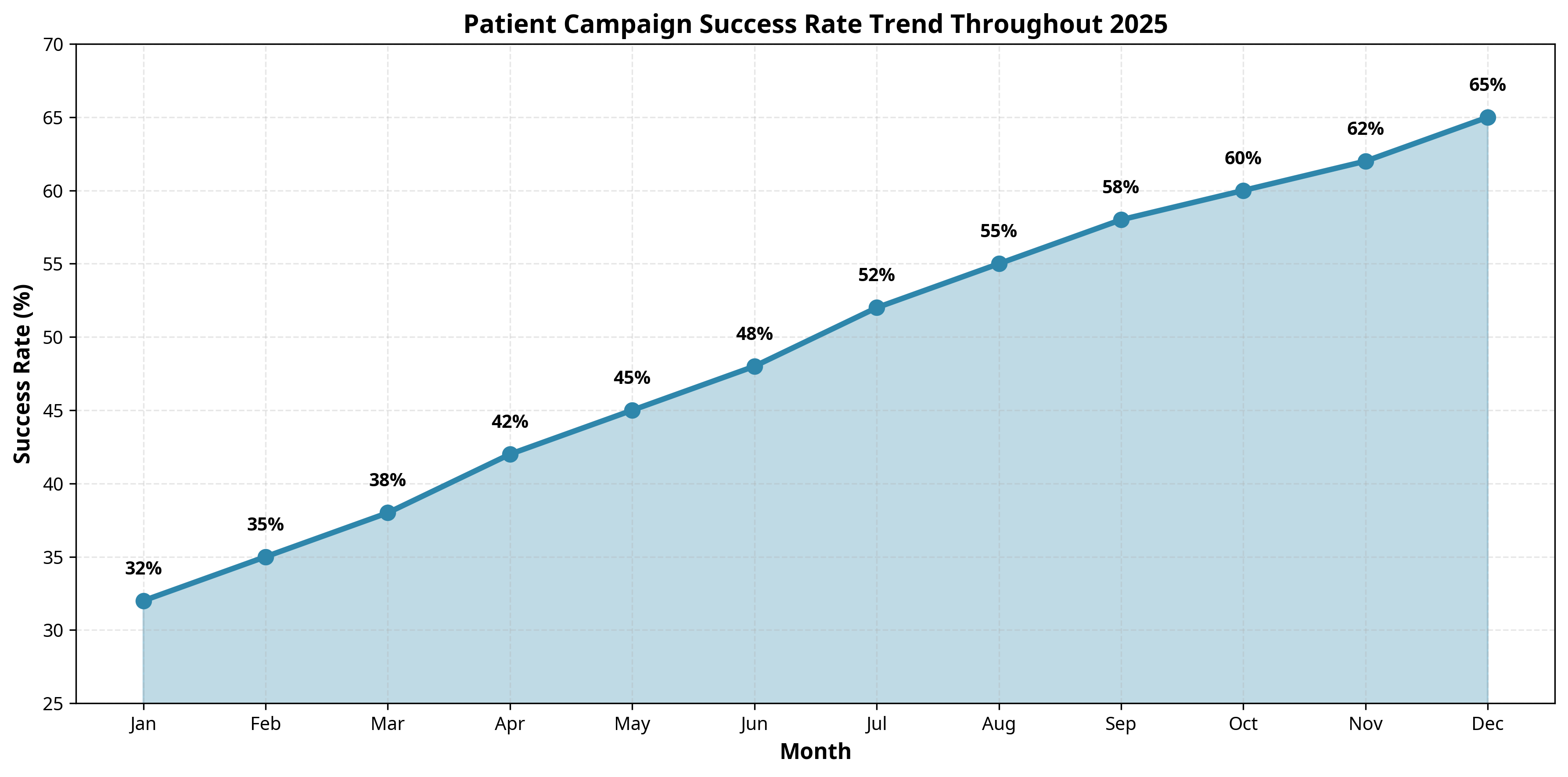 Campaign Success Rate Timeline (2025)